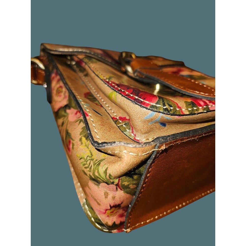 Patricia Nash Leather Cascina Vintage Victorian Garden Crossbody Bag - Picture 9 of 16